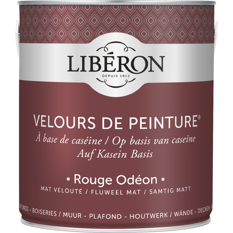 Pot de peinture Velours de PEinture Libéron Rouge Odeon 2,5L Belgique